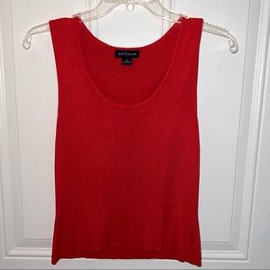 Ann Taylor red shell tank top size S